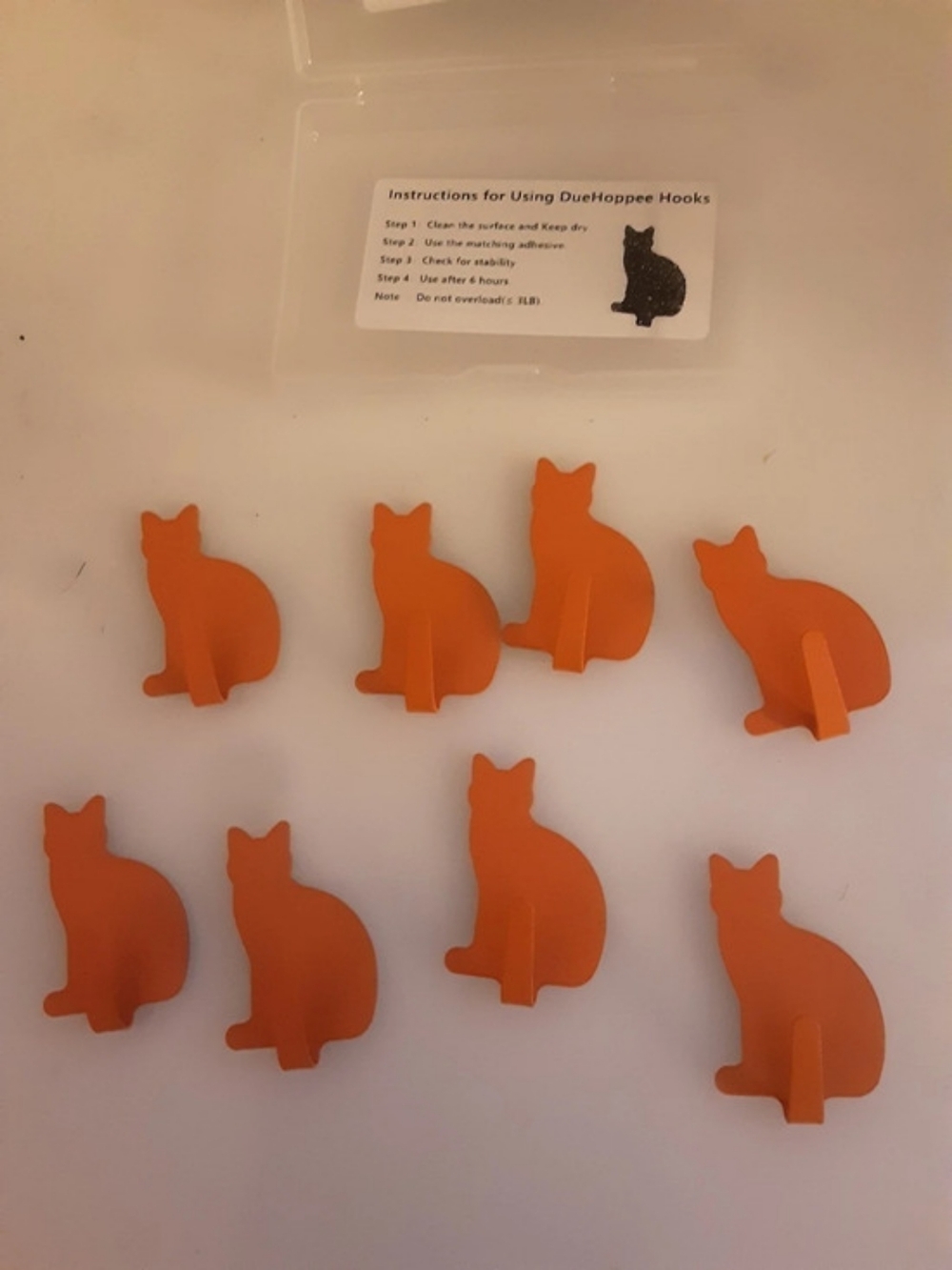 8 Pcs Orange Cat Wall Hooks (35)